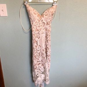 Hello Molly lace white dress with corset back